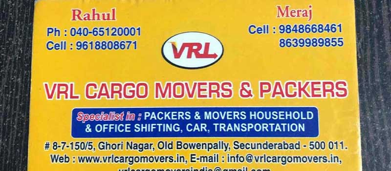 Vrl Cargo Movers & Packers